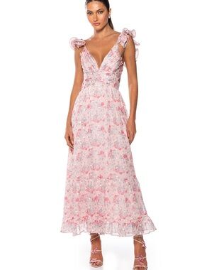 Ruffle Floral Maxi Dress